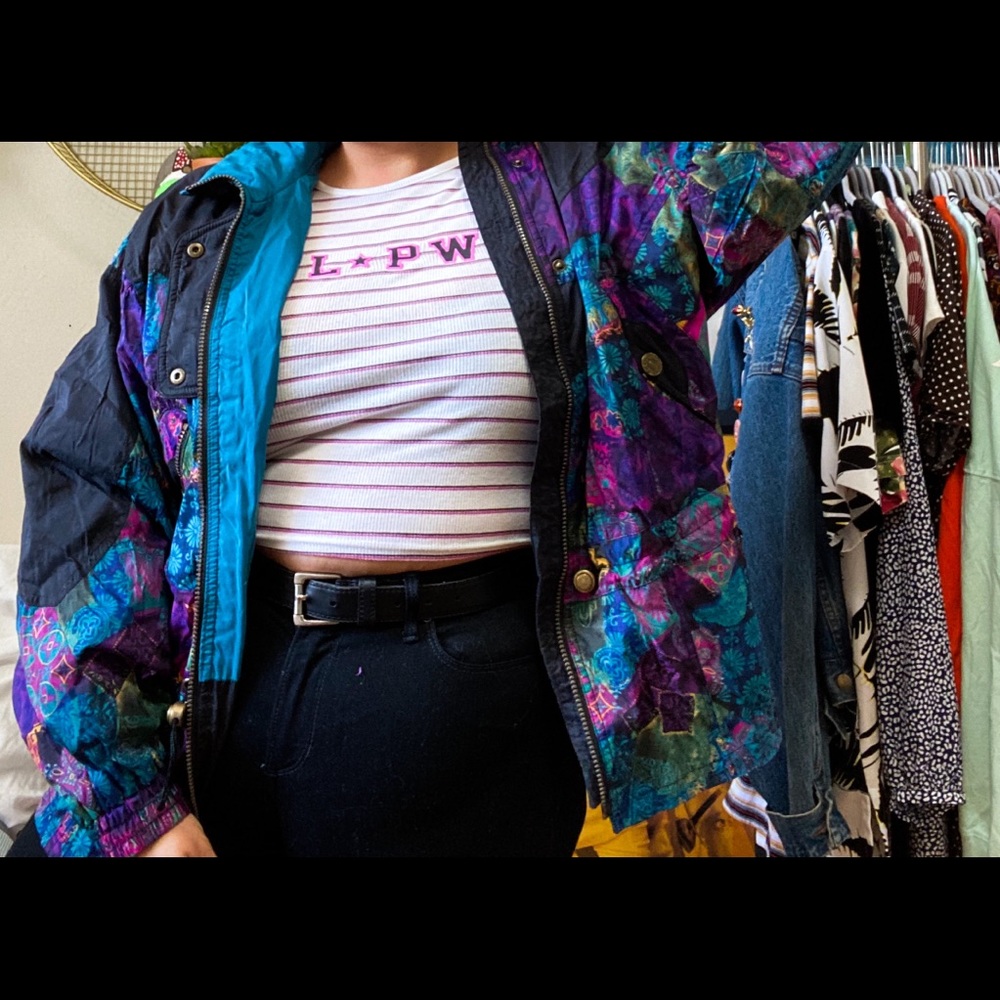 80"s colorful windbreaker jacket